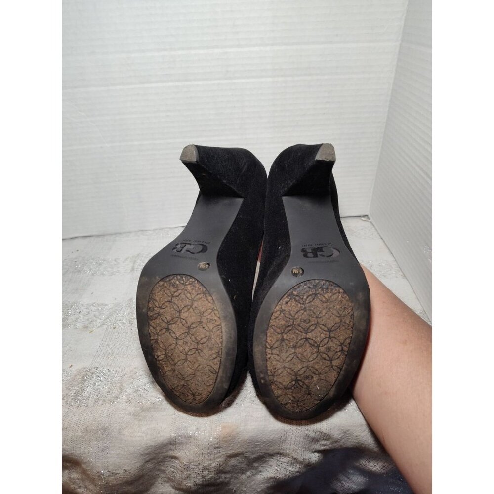 Gianni Bini Black Suede Platform Pumps 9.5M Pre-owned - Picture 6 of 9